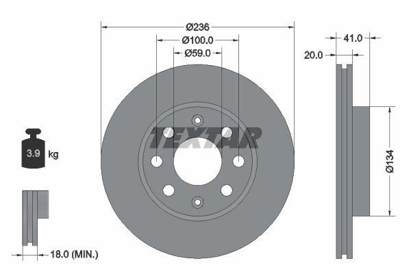 

Тормозный колодки Textar пеердний для Daewoo Kalos 1.2, 1.4 2002- 92133403