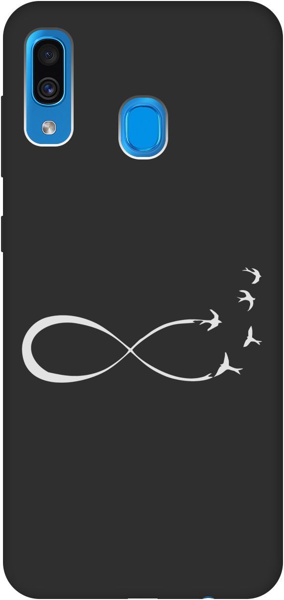

Чехол на Samsung Galaxy A20/A30 с принтом "Infinity W" черный, 8407