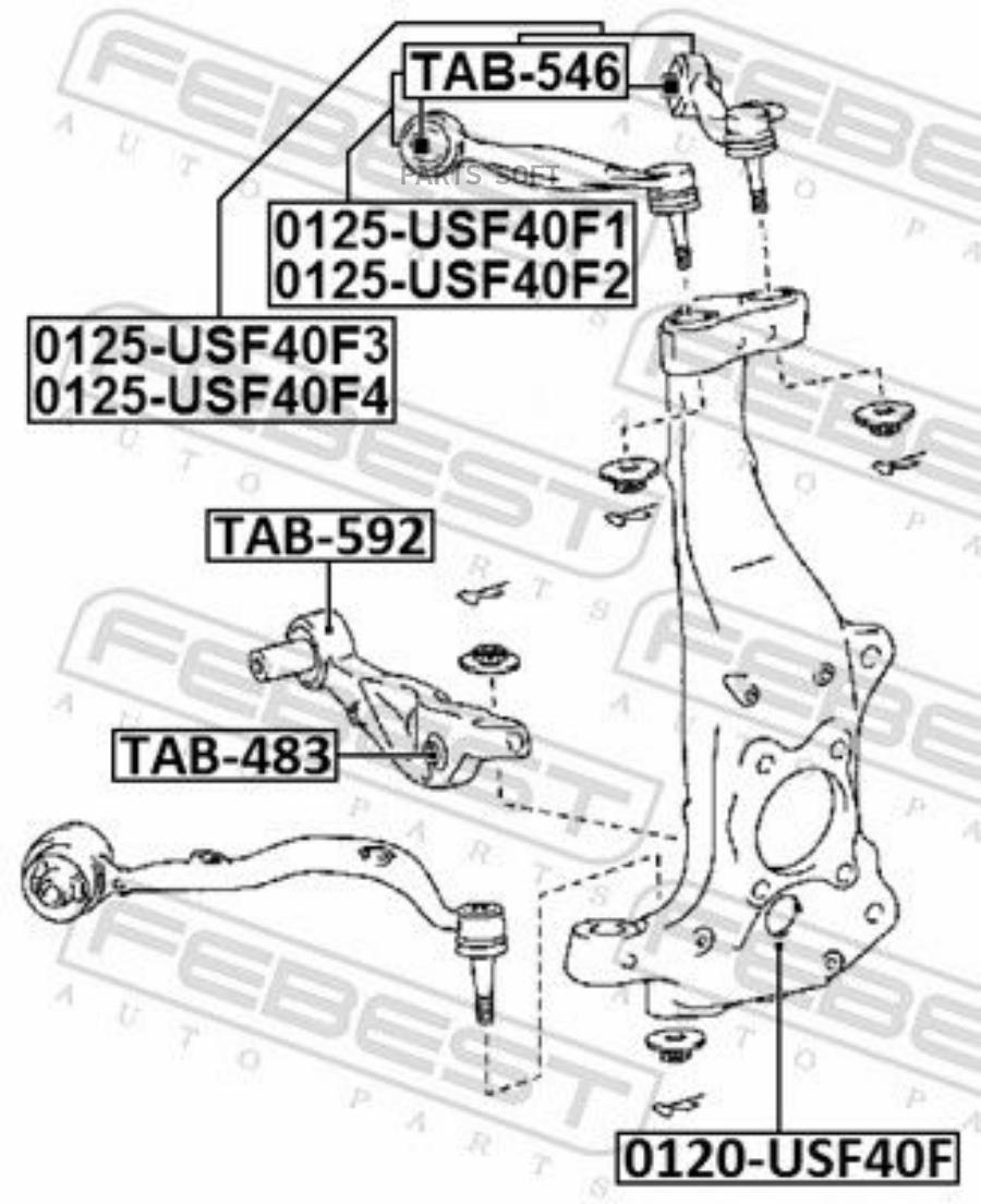 

FEBEST Сайлентблок заднего нижнего рычага FEBEST TAB-592