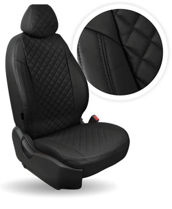 

Авточехлы Автопилот Daewoo Nexia Ромб / Черный + Черный