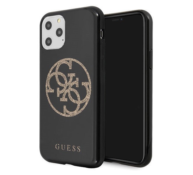 фото Чехол cg mobile guess 4g circle logo iphone 11 pro max черный/золотой