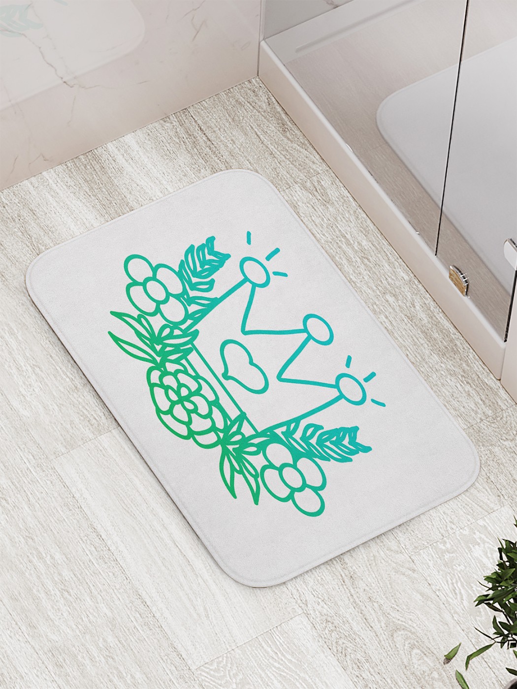 

Коврик противоскользящий для ванной, сауны, бассейна, 77х52 см bath_90094 JoyArty