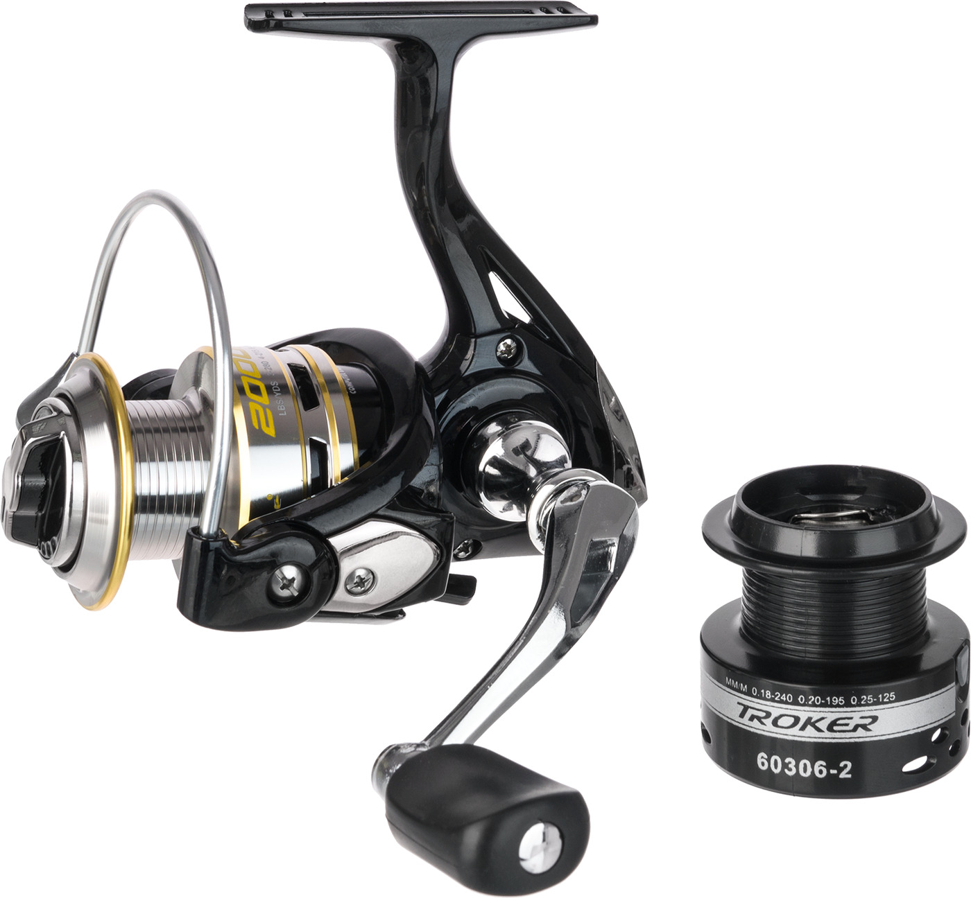 

Катушка Mifine TROKER 3000F (60306-3) 6+1, Черный;золотистый, TROKER, TROKER
