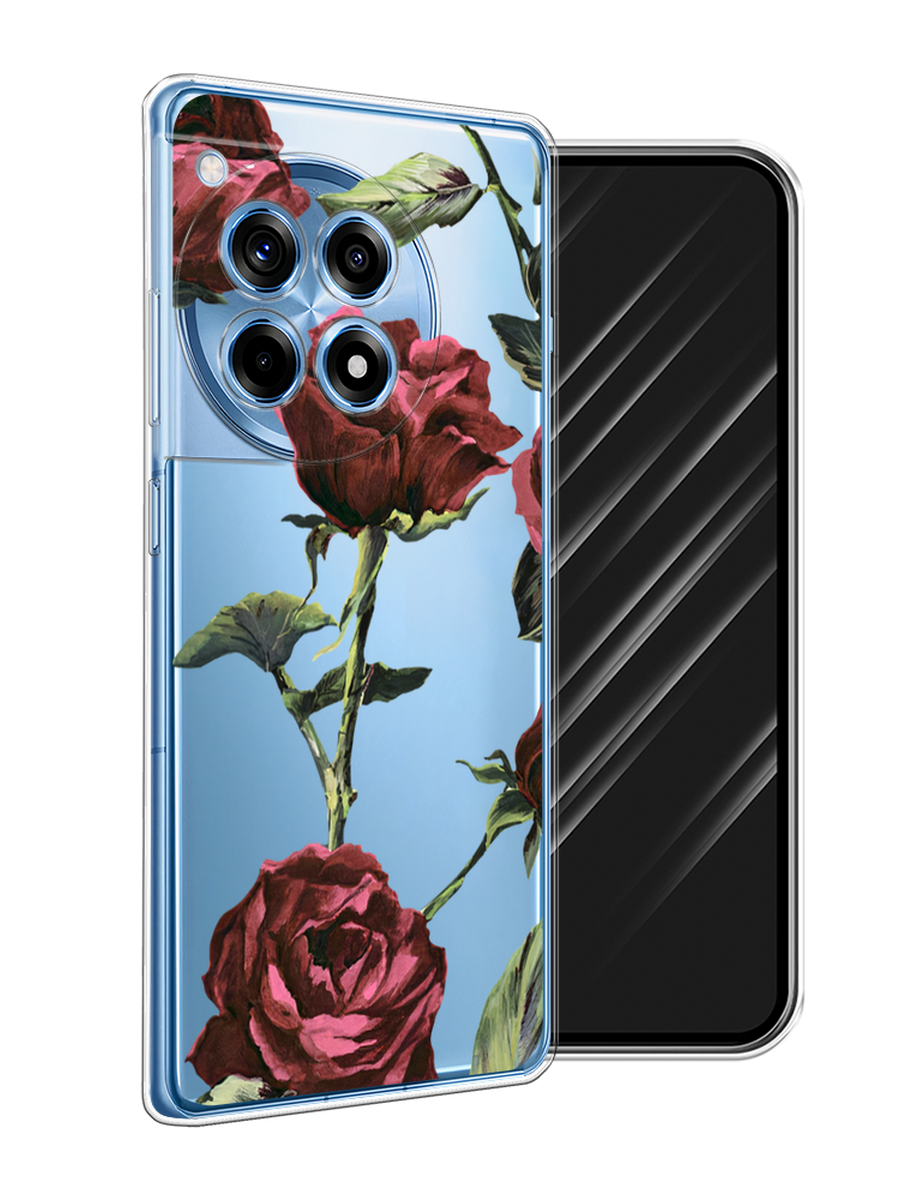 

Чехол Awog на OnePlus Ace 3 "Бордовые розы фон", Бордовый, 154550-1
