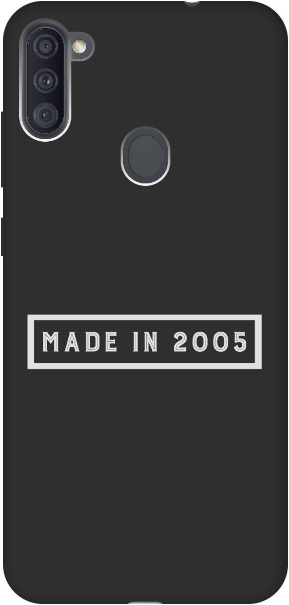 

Матовый чехол на Samsung Galaxy A11/M11 с принтом "2005 W" черный, Черный;белый, 8405