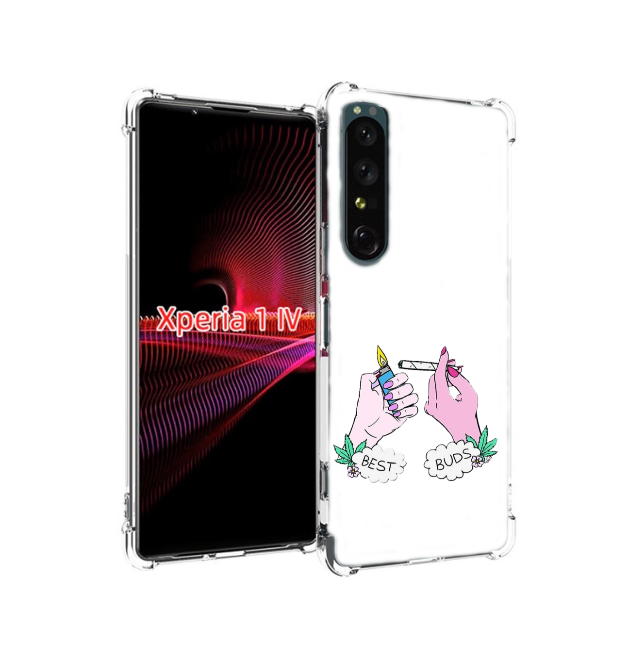 

Чехол накладка MyPads плохие руки женский для Sony Xperia 1 IV, Прозрачный, Tocco