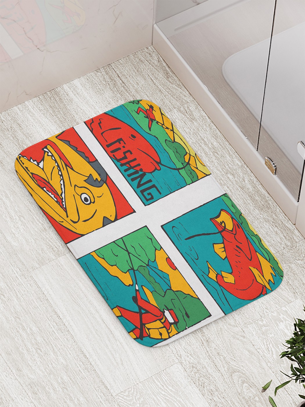 

Коврик противоскользящий для ванной, сауны, бассейна, 77х52 см bath_90042 JoyArty