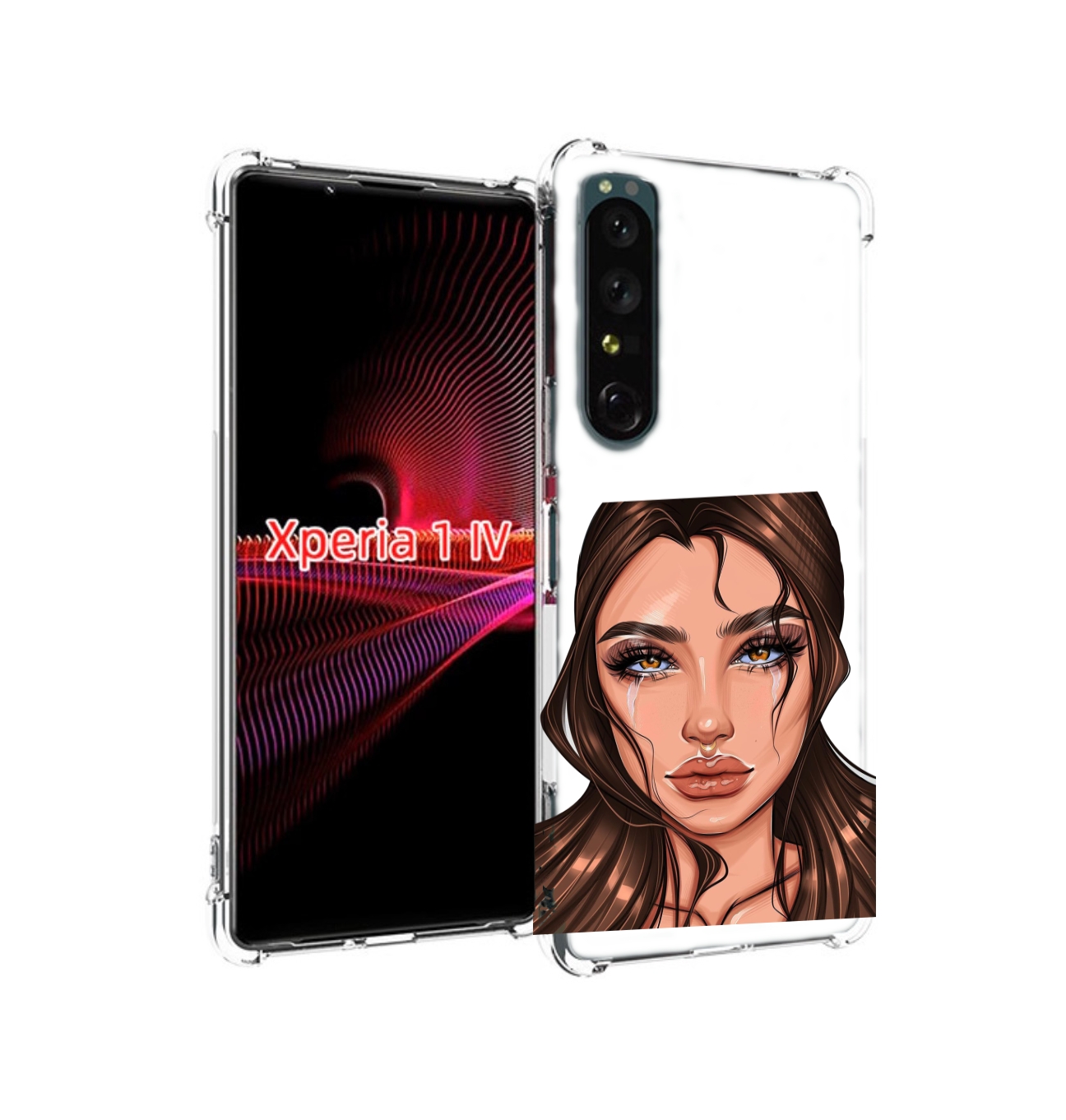 

Чехол накладка MyPads плачущая-девушка женский для Sony Xperia 1 IV, Прозрачный, Tocco