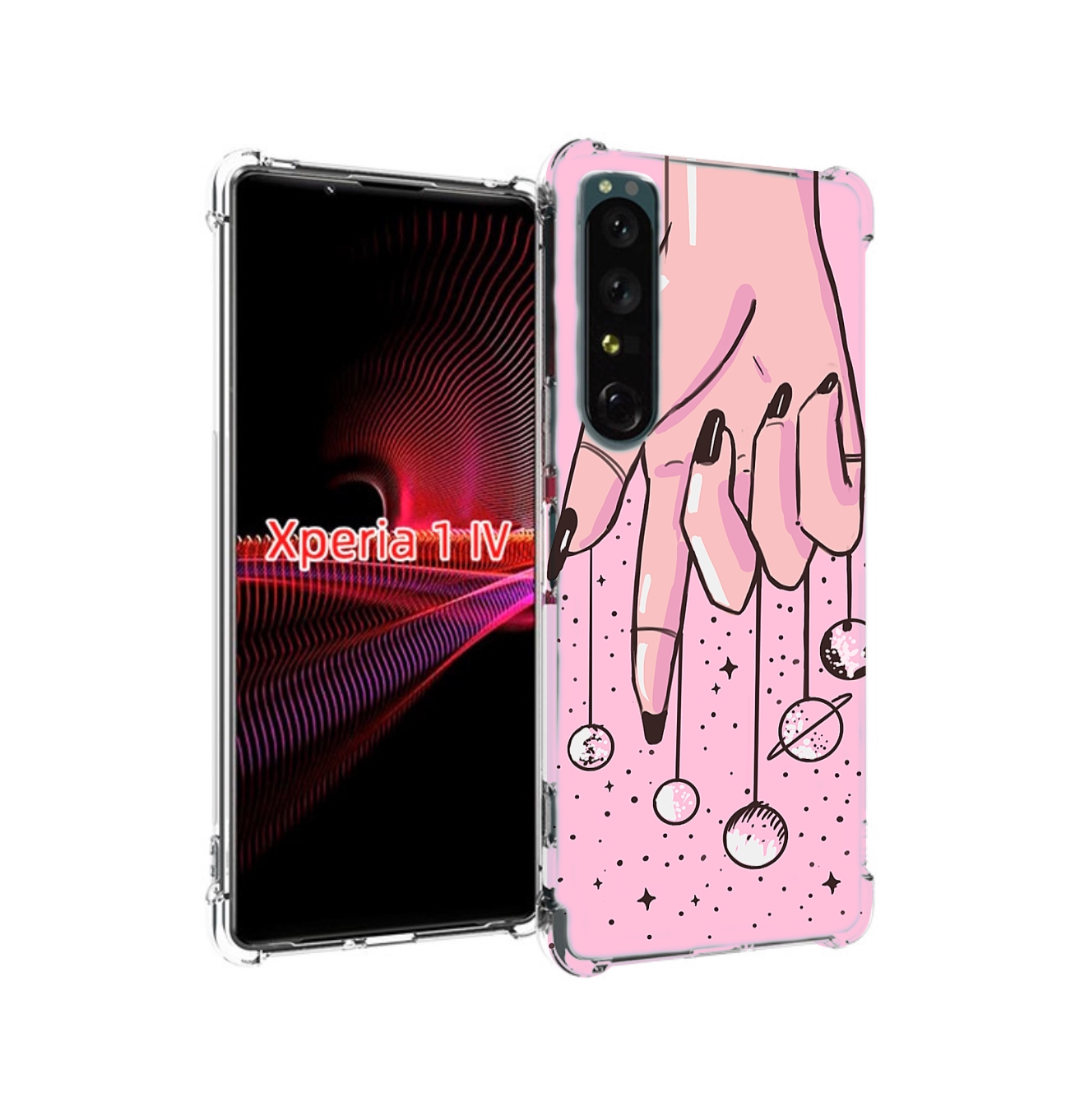 

Чехол накладка MyPads планеты-на-пальцах для Sony Xperia 1 IV, Прозрачный, Tocco