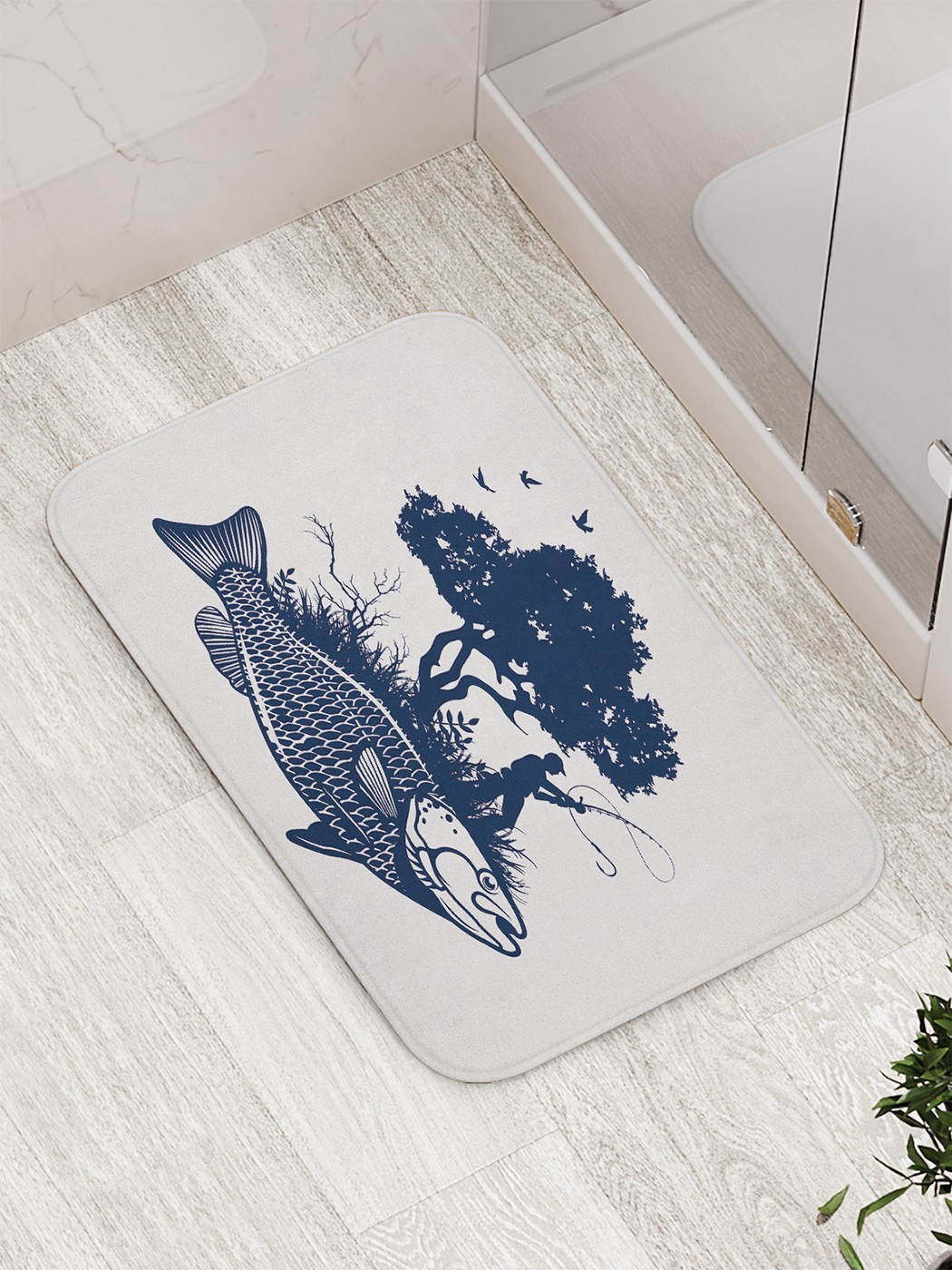

Коврик противоскользящий для ванной, сауны, бассейна, 77х52 см bath_90032 JoyArty