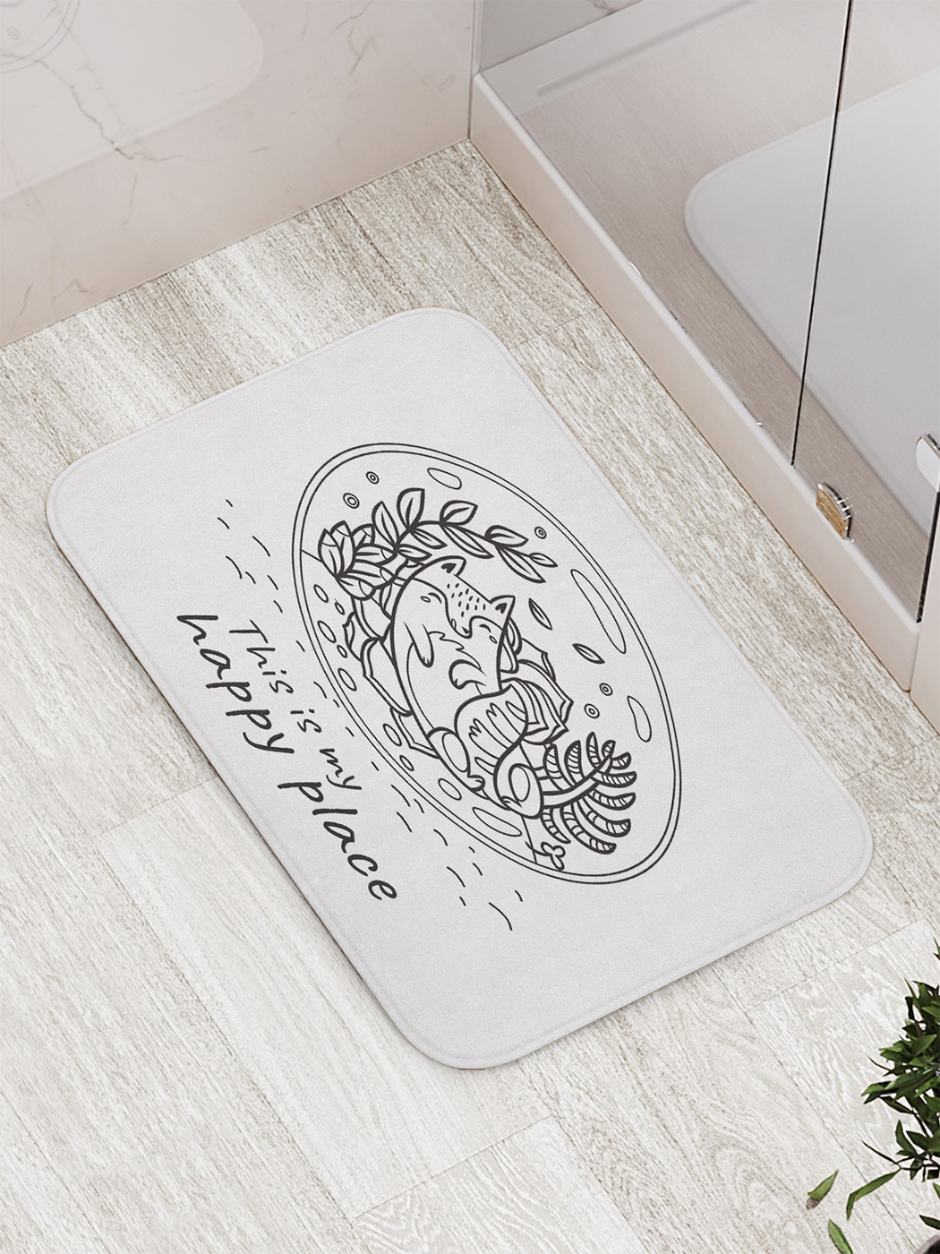 

Коврик противоскользящий для ванной, сауны, бассейна, 77х52 см bath_89911 JoyArty