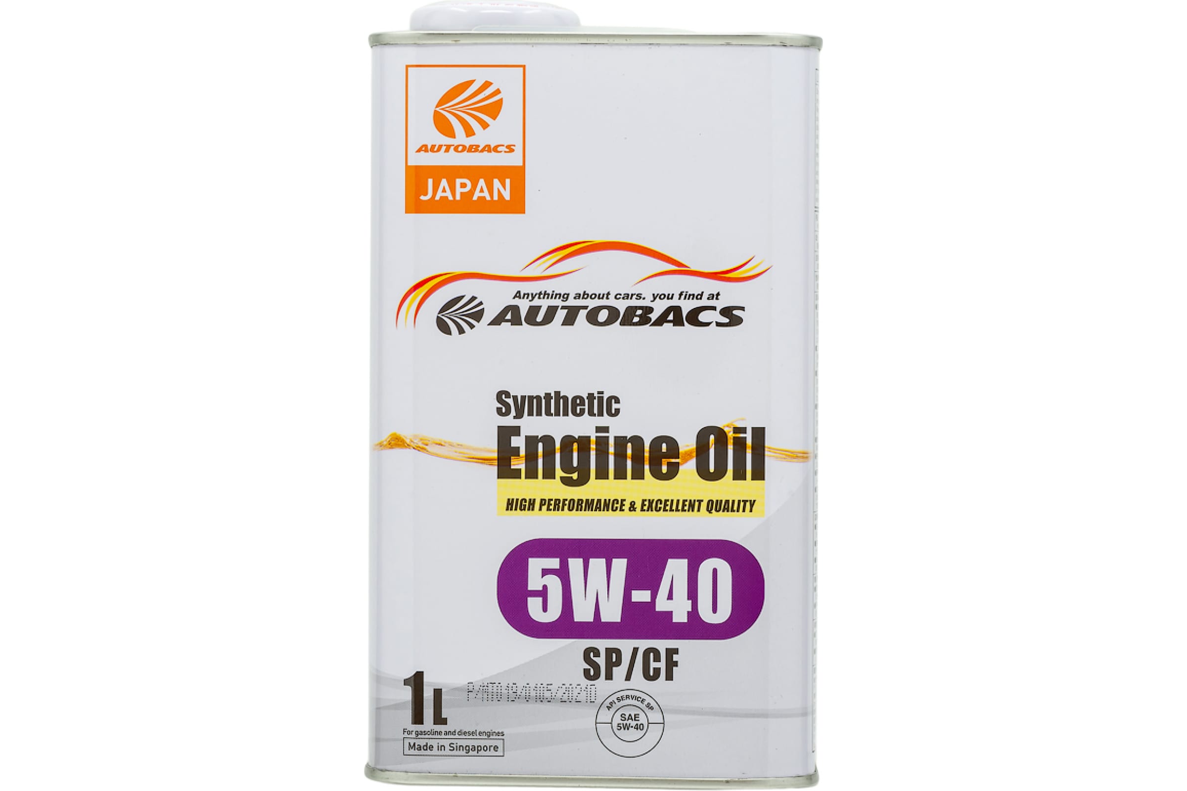 Моторное масло AUTOBACS 5/40 Synthetic синтетическое Sp/Cf 1л