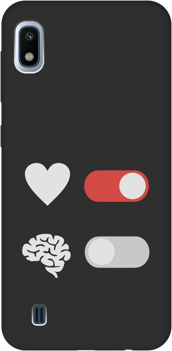 

Матовый чехол на Samsung Galaxy A10 с принтом "Brain Off W" черный, Черный;белый, 8404