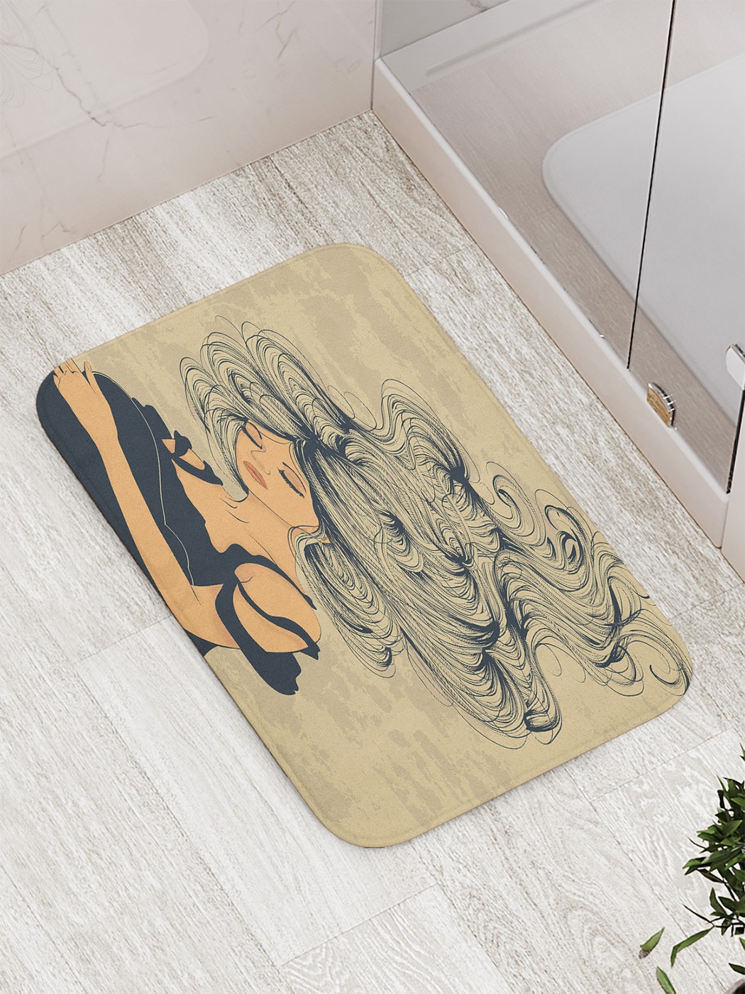 

Коврик противоскользящий для ванной, сауны, бассейна, 77х52 см bath_89851 JoyArty