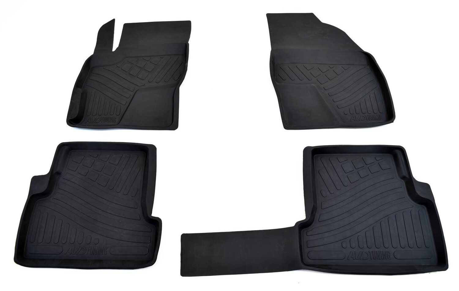 

Коврики салона резиновые с бортиком для Ford Focus II (2005-2011) (Премиум)