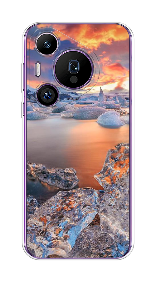 

Чехол на Huawei Pura 70 Pro/70 Pro Plus "Ледники", Синий;оранжевый, 6124150-1