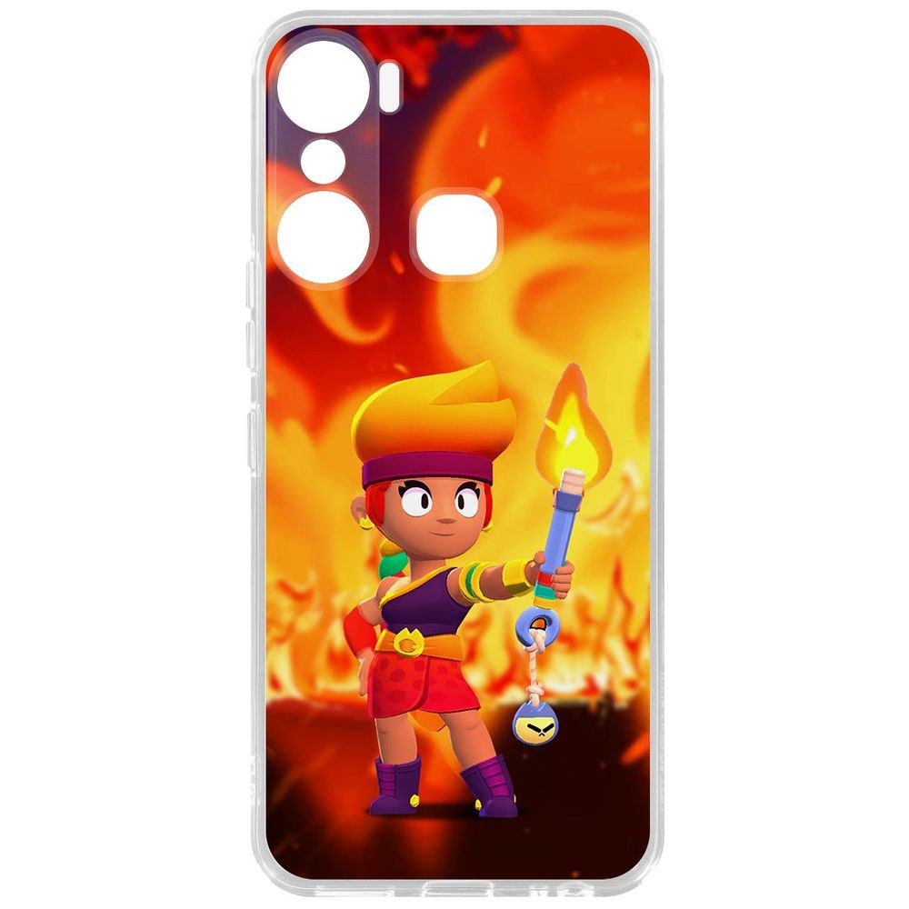 

Чехол-накладка Brawl Stars-Амбер для Infinix Hot 12 Pro, Прозрачный