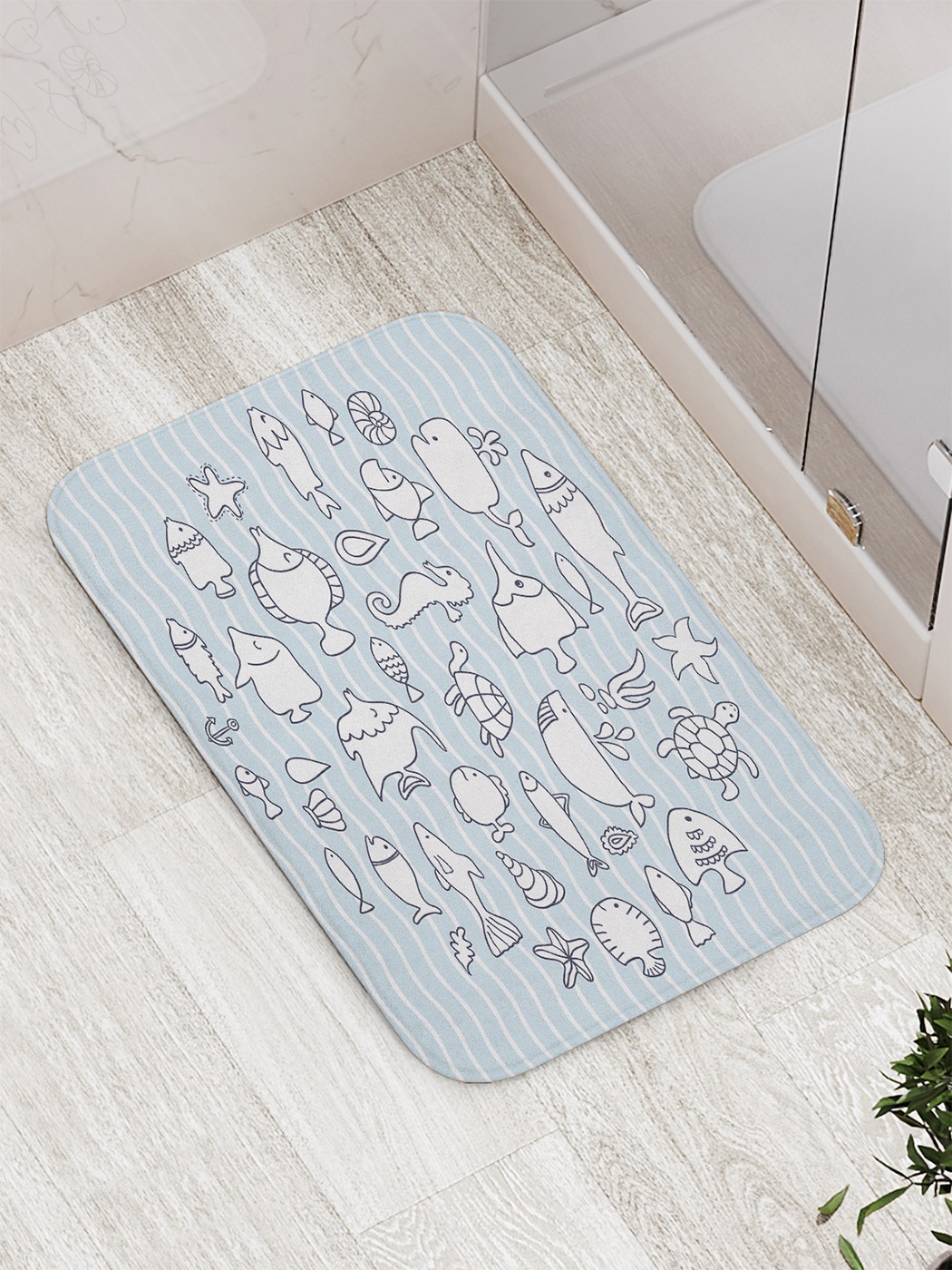 

Коврик противоскользящий для ванной, сауны, бассейна, 77х52 см bath_89756 JoyArty