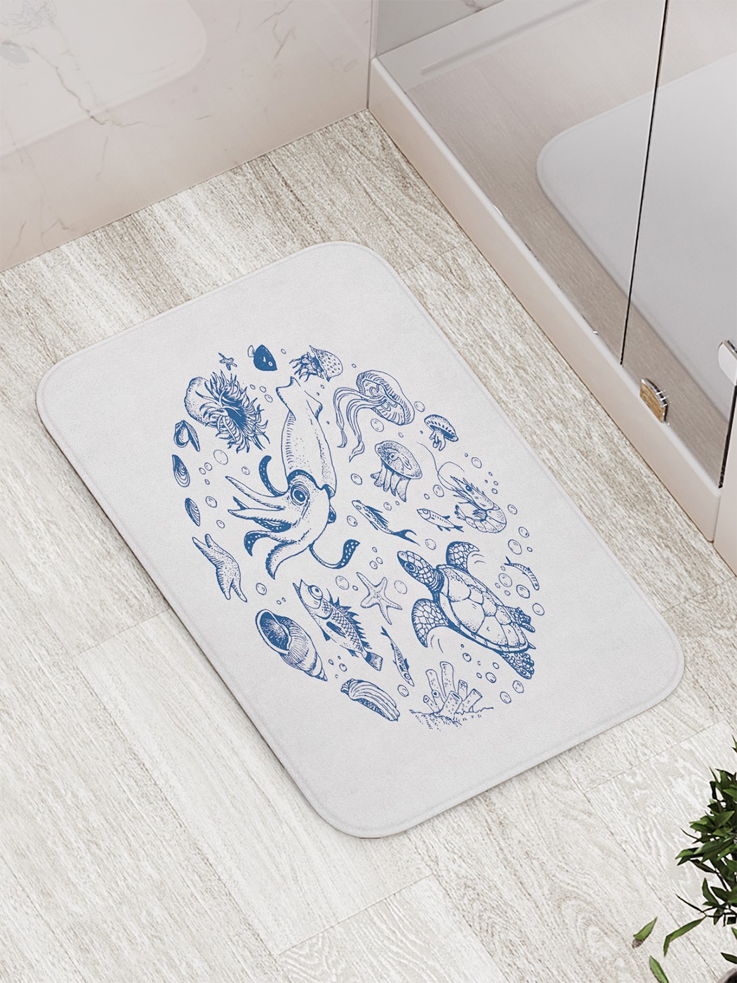 

Коврик противоскользящий для ванной, сауны, бассейна, 77х52 см bath_89752 JoyArty