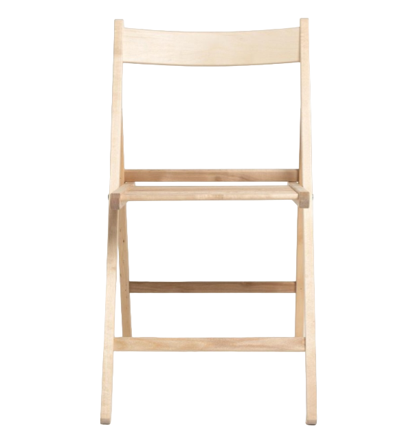 Стул складной КОМФОРТ без покрытия, береза с вогнутой спинкой (дом), 2 шт