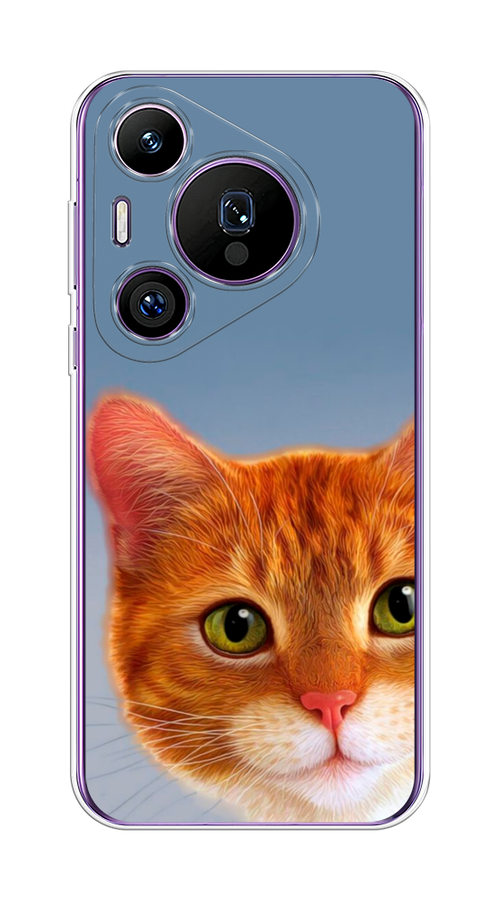 

Чехол на Huawei Pura 70 Pro/70 Pro Plus "Любопытный котик", Коричневый, 6124150-1