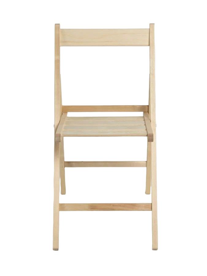 Стул складной СТАНДАРТ без покрытия из массива березы с прямой спинкой (дом)