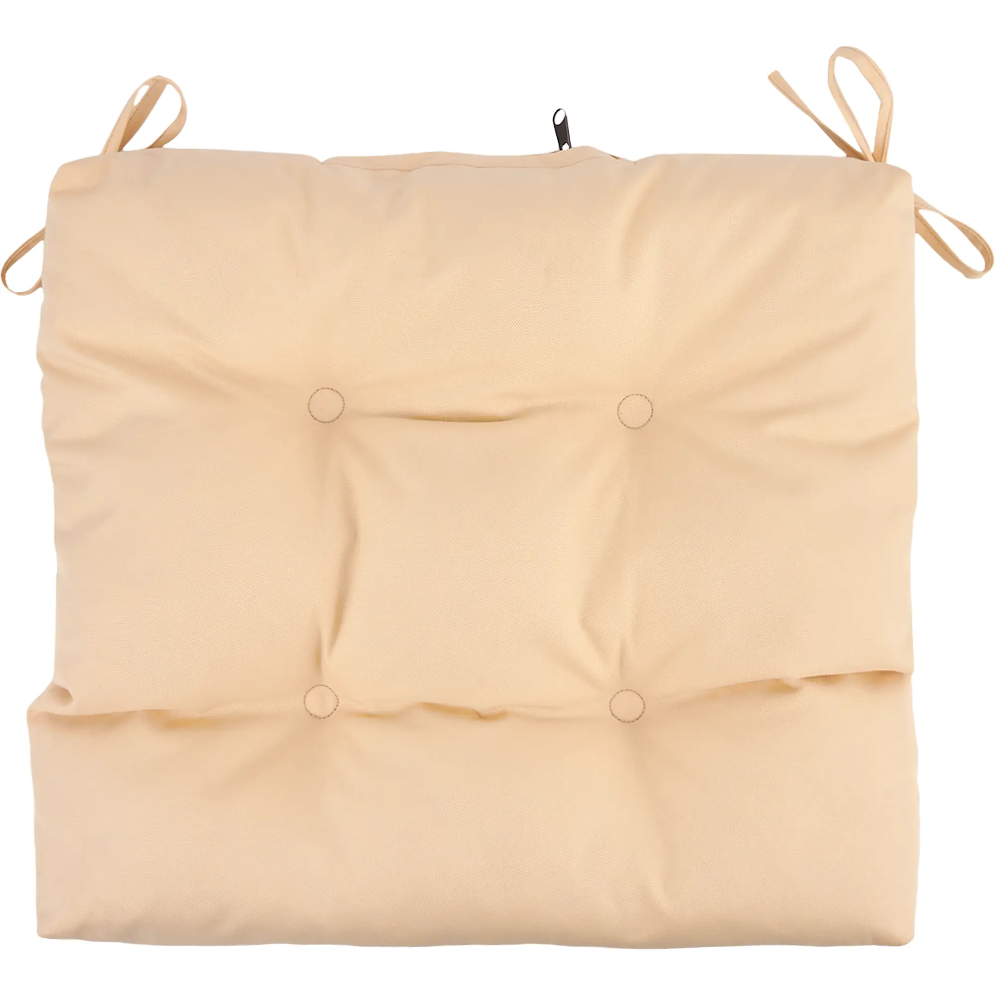 Подушка с завязками для стула ТУБА-ДУБА Дачные Посиделки, 40x40 см, кремовый