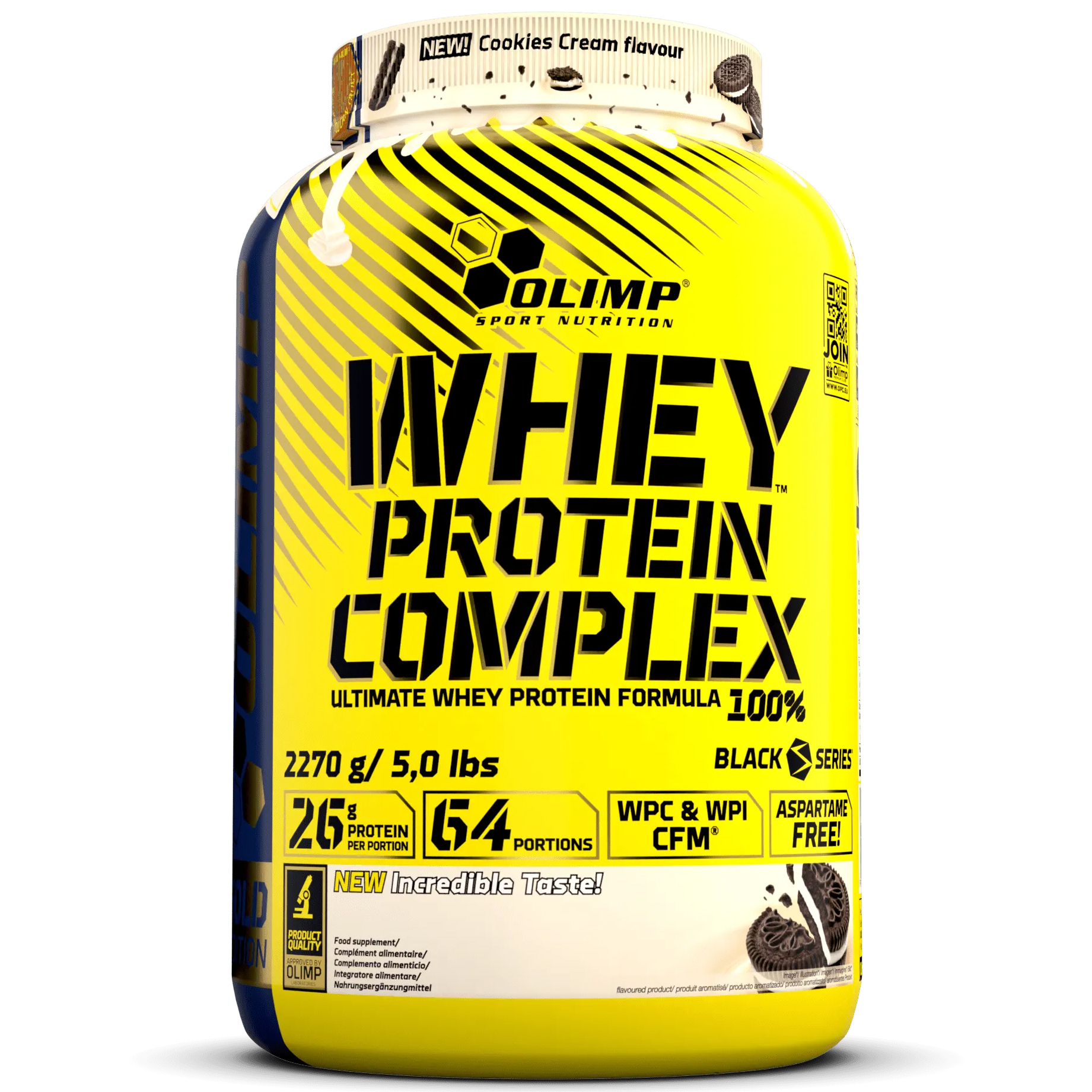 Сывороточный протеин Olimp Whey Protein Complex 100 - 2270 г банка печенье-крем 9349₽