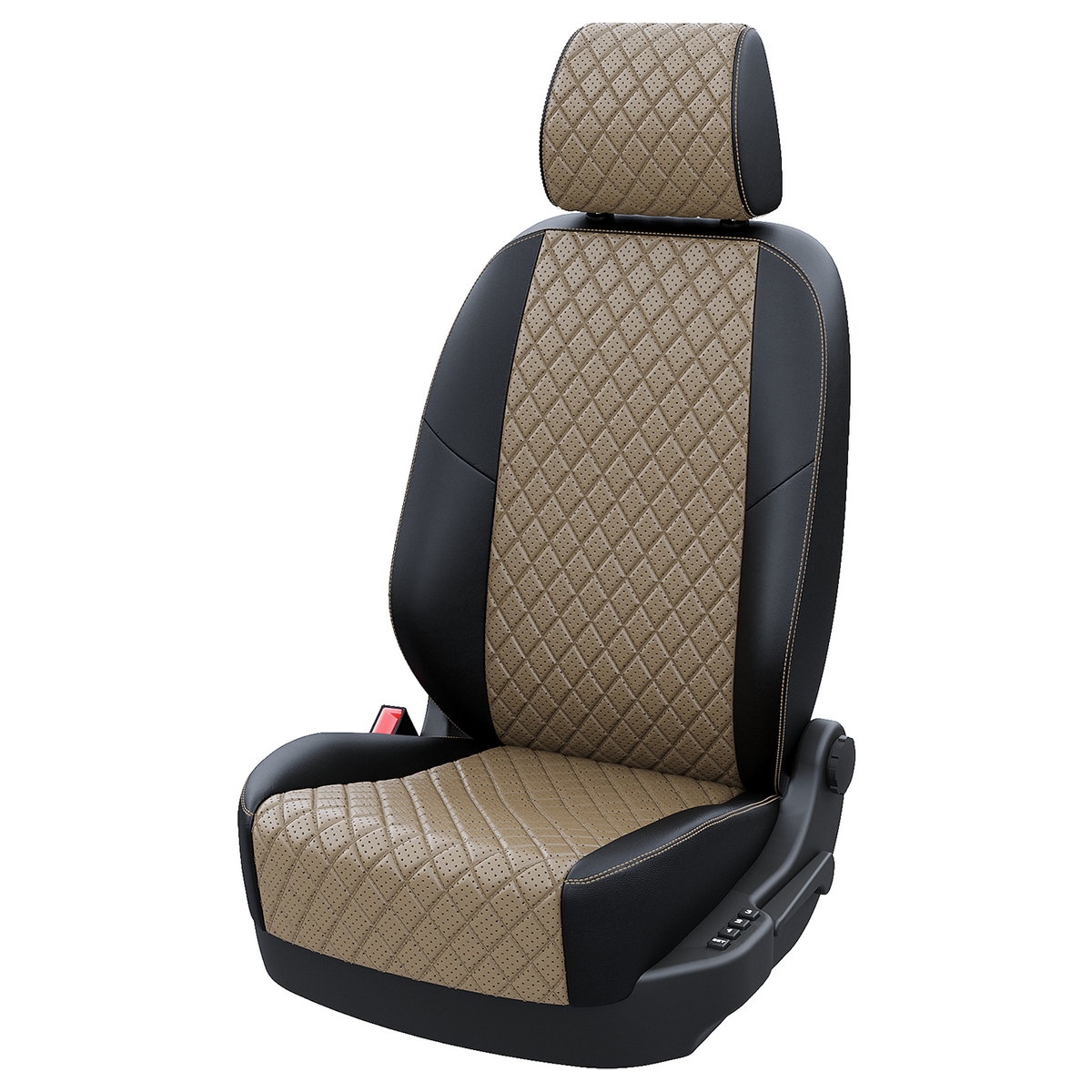 

Чехлы на сиденья Автодруг для Opel Zafira B 2 A1316DS2075 Экокожа ромб, Бежевый;черный, A1316