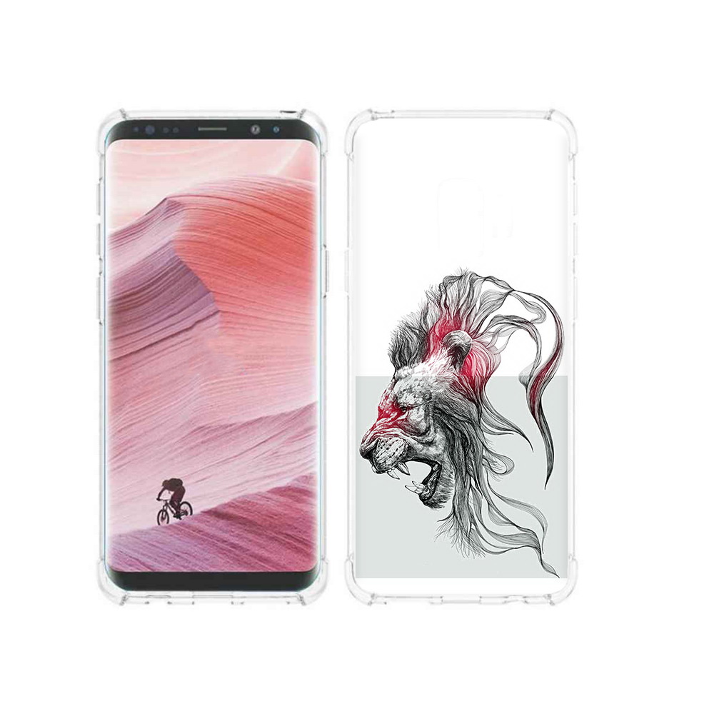 

Чехол MyPads Tocco для Samsung Galaxy S9 разъяренный лев (PT101623.567.576), Прозрачный, Tocco