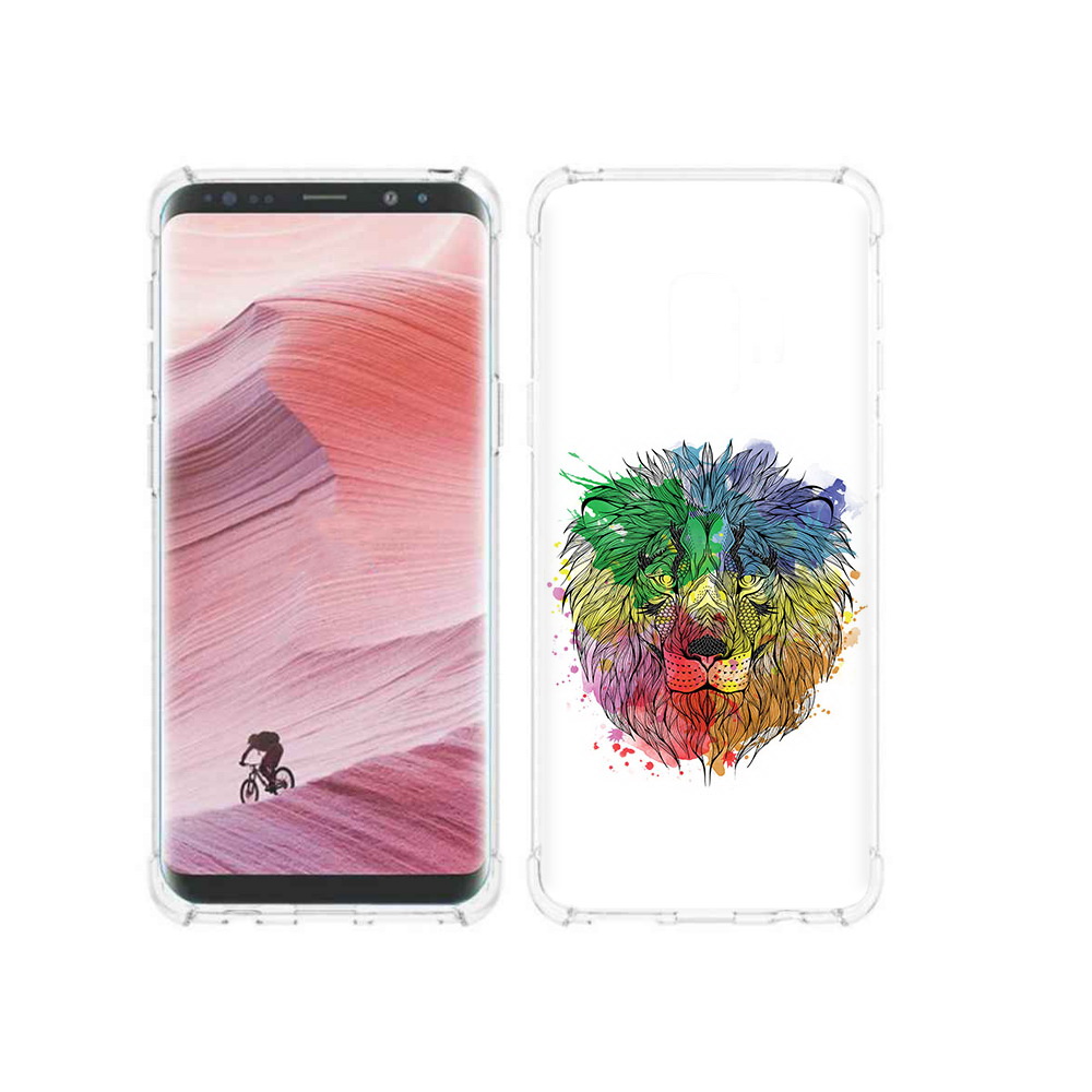 

Чехол MyPads Tocco для Samsung Galaxy S9 разноцветный гордый лев (PT101623.567.573), Прозрачный, Tocco