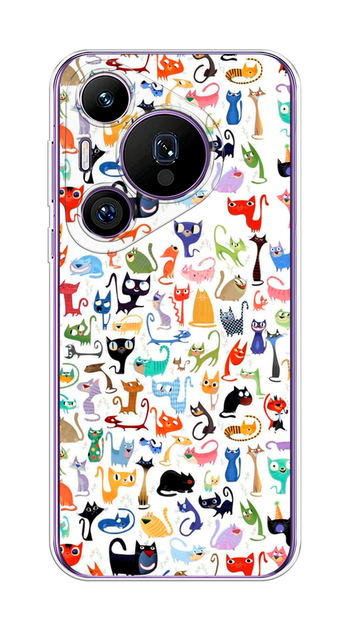 

Чехол на Huawei Pura 70 Pro/70 Pro Plus "Цветные коты", Разноцветный, 6124150-1