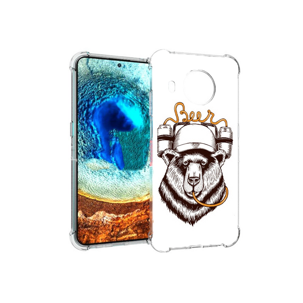

Чехол MyPads Tocco для Nokia X20 пивной медведь (PT159436.101.538), Прозрачный, Tocco