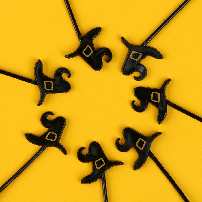 

Шпажки Страна Карнавалия, Шляпа, 9496638 , в наборе 12 штук, цвет чёрный, Черный, Шляпа