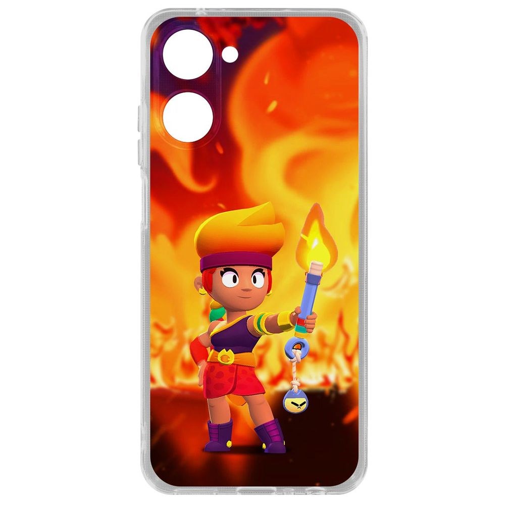 

Чехол-накладка Brawl Stars-Амбер для Realme 10 4G, Прозрачный