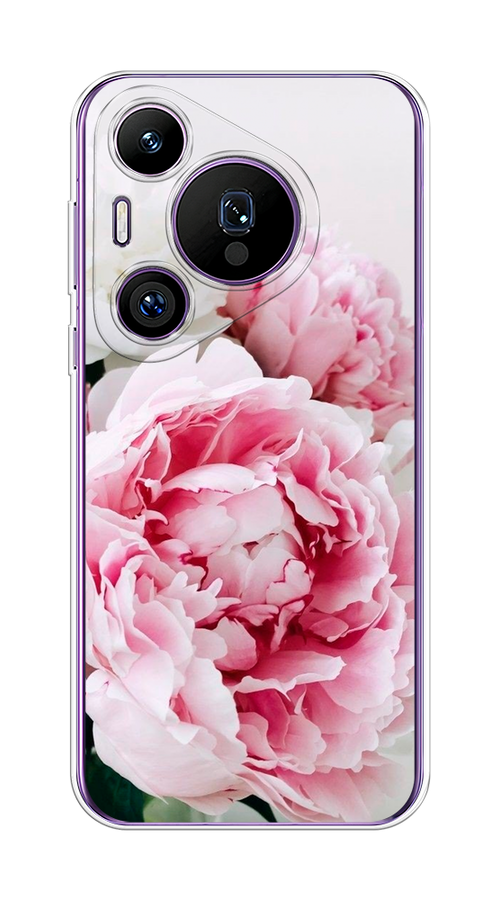 

Чехол на Huawei Pura 70 Pro/70 Pro Plus "Розовые и белые пионы", Розовый;белый, 6124150-1