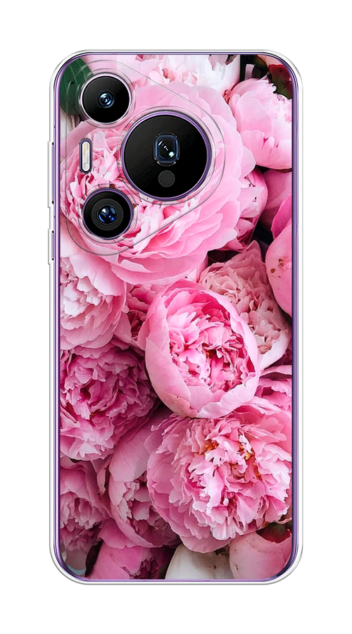 

Чехол на Huawei Pura 70 Pro/70 Pro Plus "Розовые пионы", Бежевый;розовый, 6124150-1