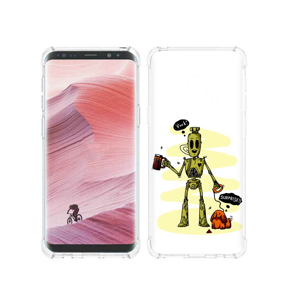 

Чехол MyPads Tocco для Samsung Galaxy S9 прикольный робот (PT101623.567.557), Прозрачный, Tocco