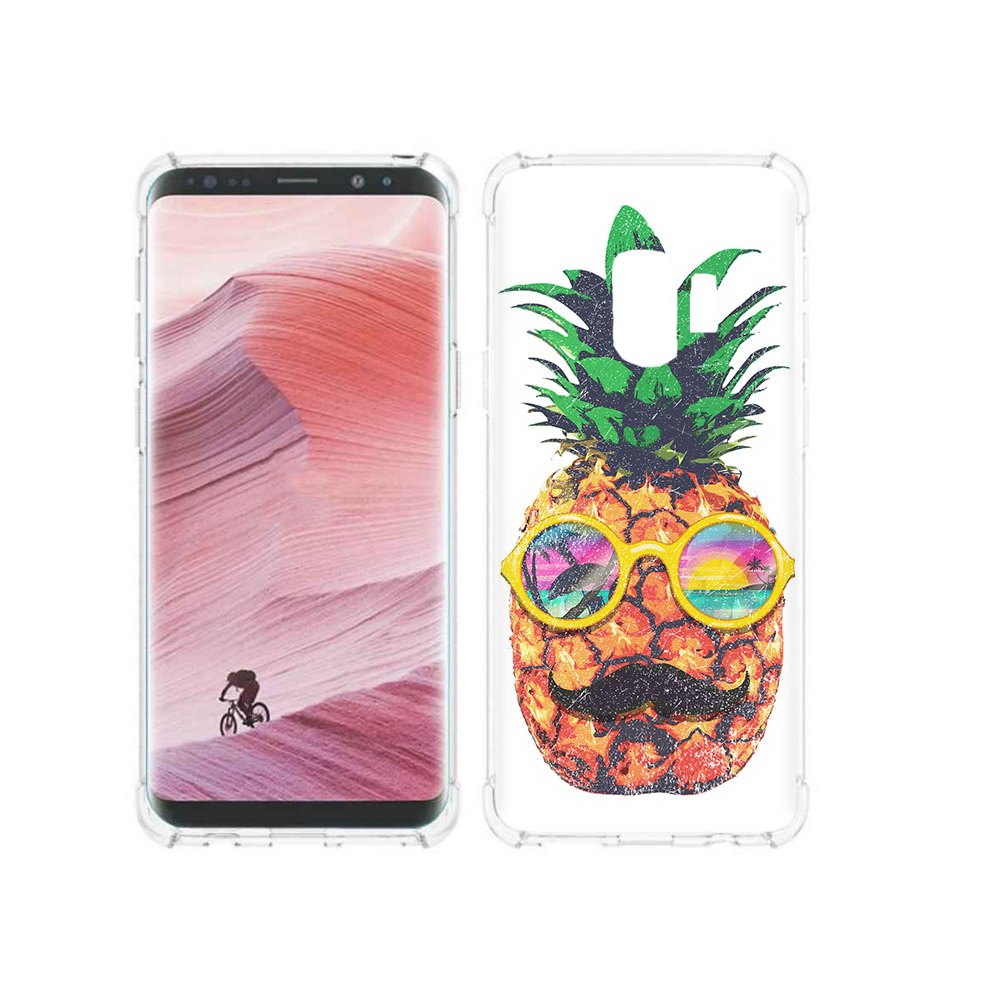 

Чехол MyPads Tocco для Samsung Galaxy S9 прикольный ананас с лицом (PT101623.567.556), Прозрачный, Tocco