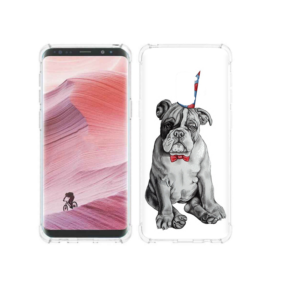 

Чехол MyPads Tocco для Samsung Galaxy S9 праздничный щенок (PT101623.567.554), Прозрачный, Tocco