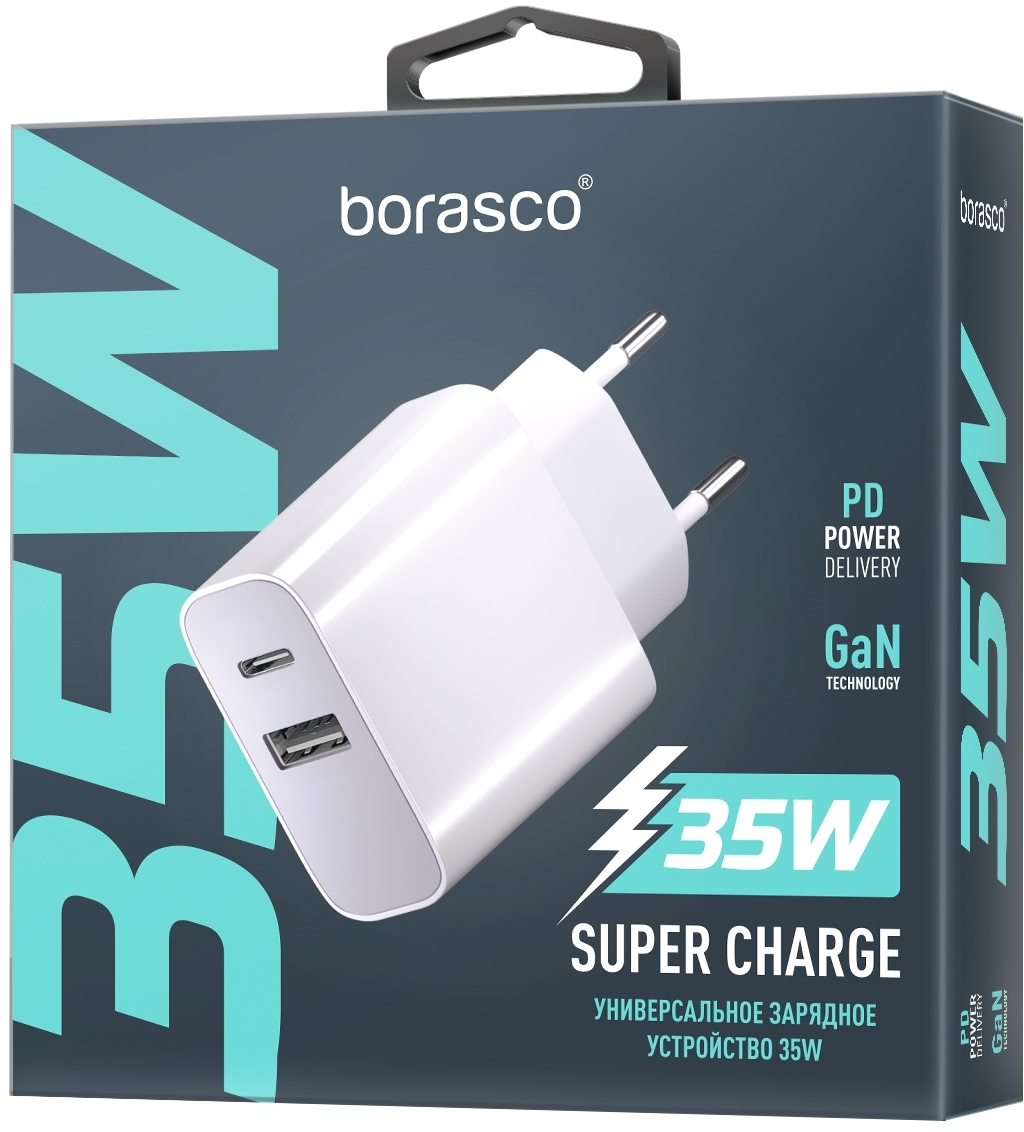 Сетевое зарядное устройство BoraSCO 52388 USB Type-C 3 А