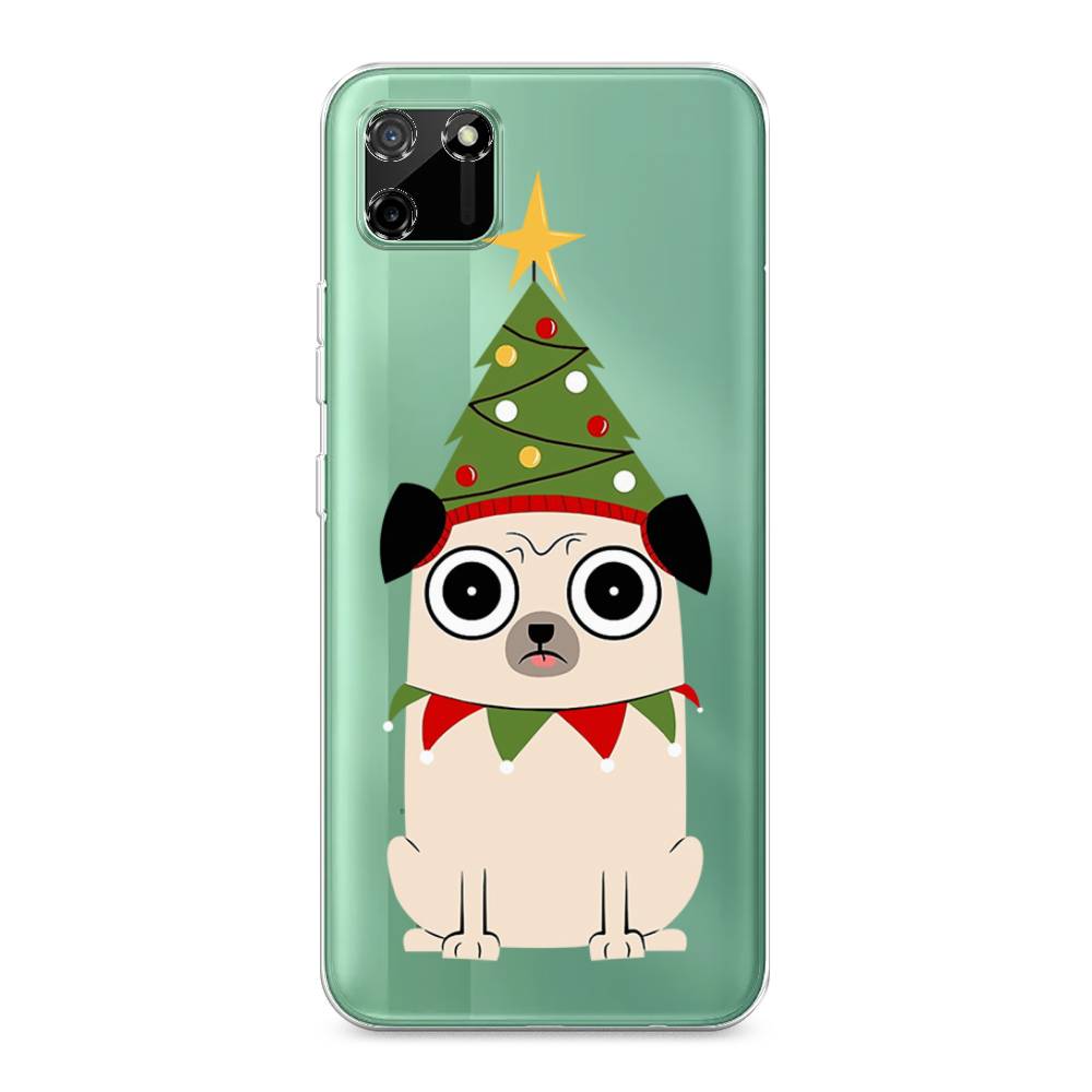 

Чехол на Realme C11 2020 "Собачка с ёлочкой", Бежевый;красный;зеленый, 253850-1