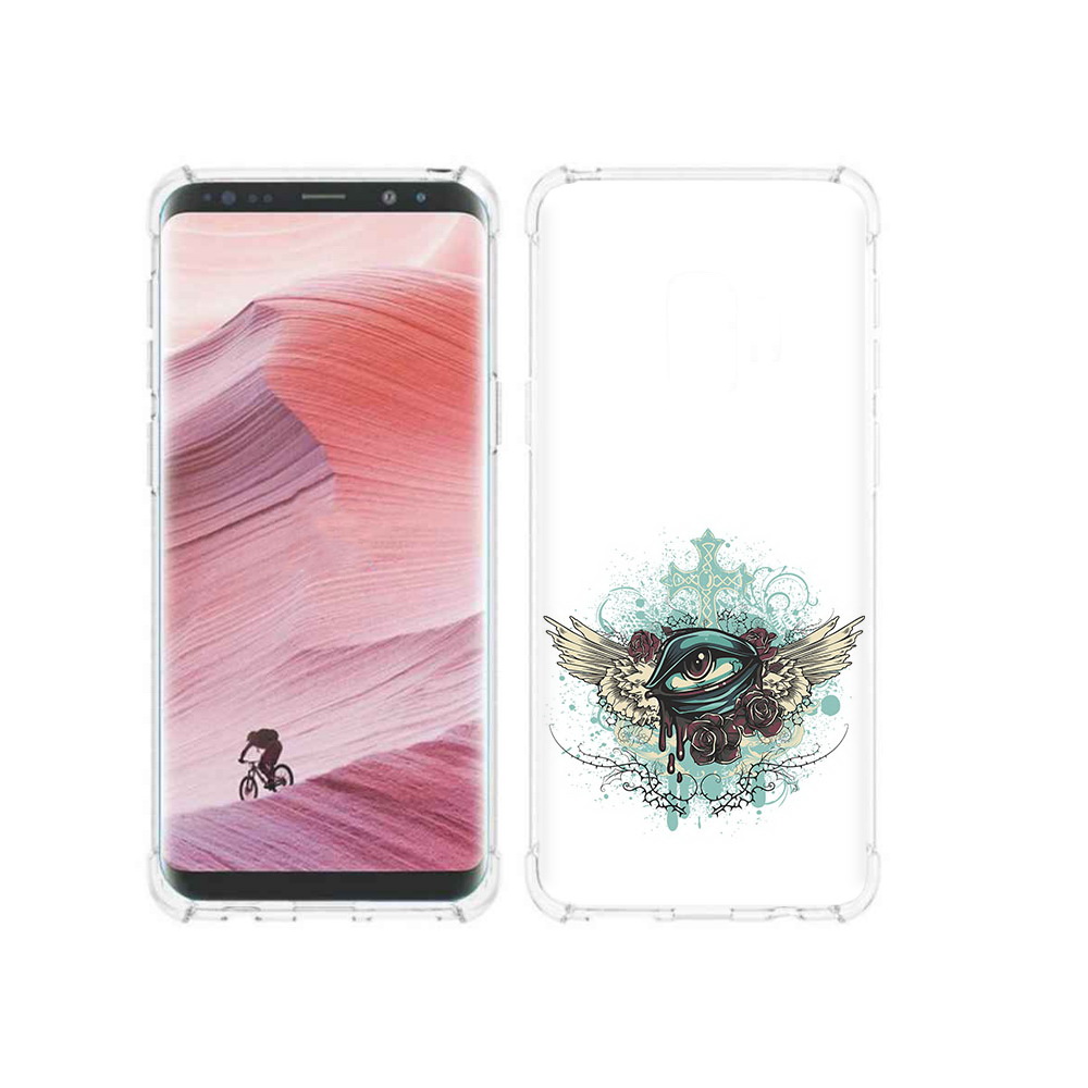

Чехол MyPads Tocco для Samsung Galaxy S9 плачущий глаз с крыльями (PT101623.567.544), Прозрачный, Tocco
