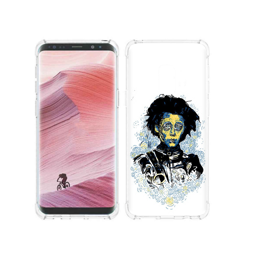 

Чехол MyPads Tocco для Samsung Galaxy S9 парень черно-белый абстракция (PT101623.567.535), Прозрачный, Tocco
