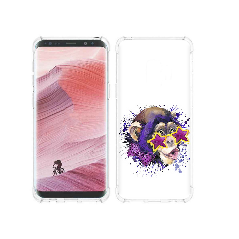 

Чехол MyPads Tocco для Samsung Galaxy S9 обезьяна в очках (PT101623.567.524), Прозрачный, Tocco