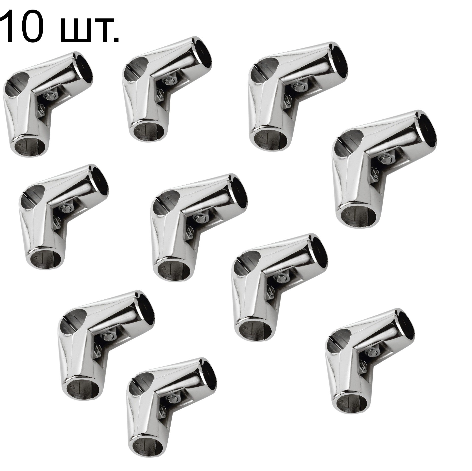 

Держатель трубы двойной, для трубы D25 , комплект 10 шт, Серебристый
