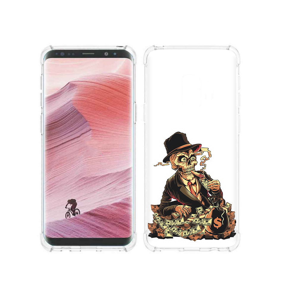 

Чехол MyPads Tocco для Samsung Galaxy S9 нарисованный череп с сигаретой (PT101623.567.515), Прозрачный, Tocco