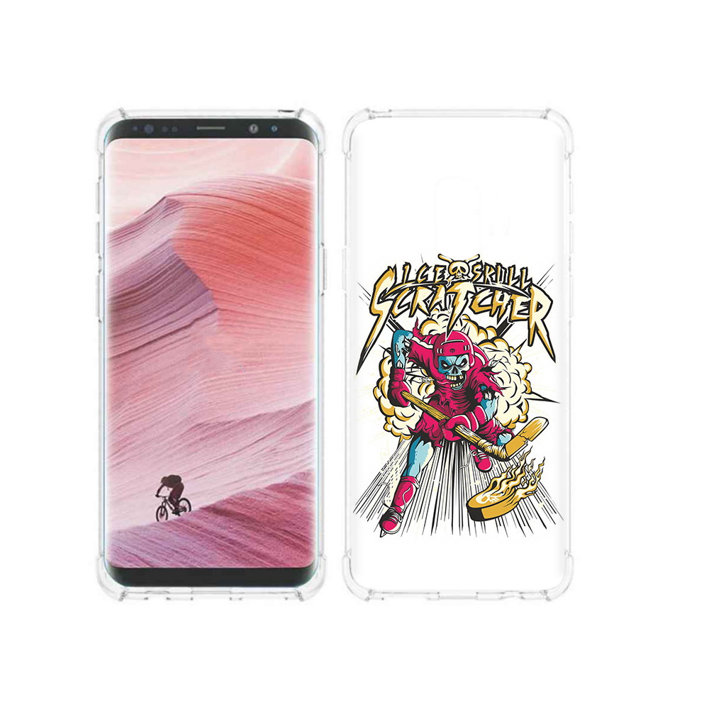 Чехол MyPads Tocco для Samsung Galaxy S9 нарисованный скелет хоккеист (PT101623.567.514)