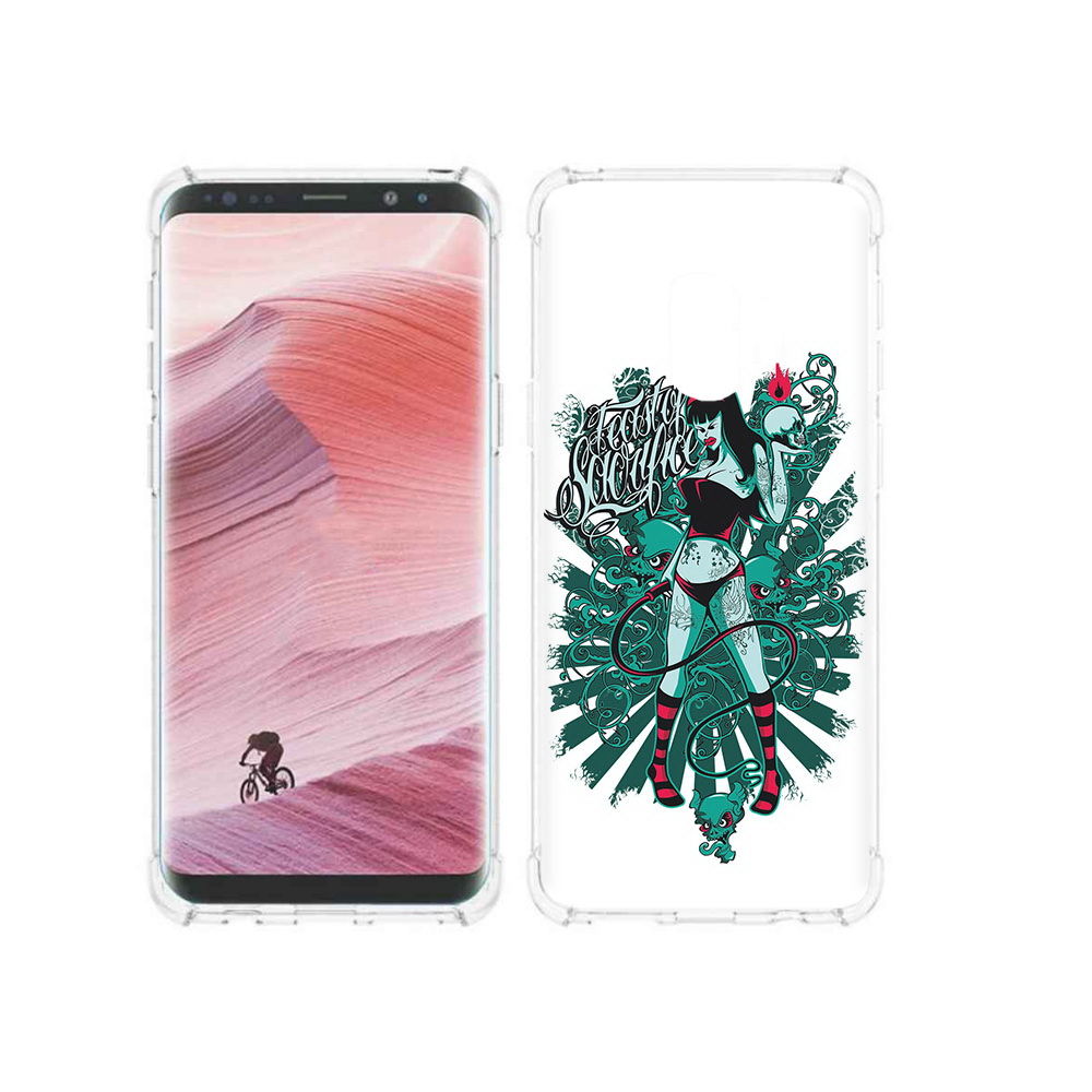 Чехол MyPads Tocco для Samsung Galaxy S9 нарисованная девушка в татуировках