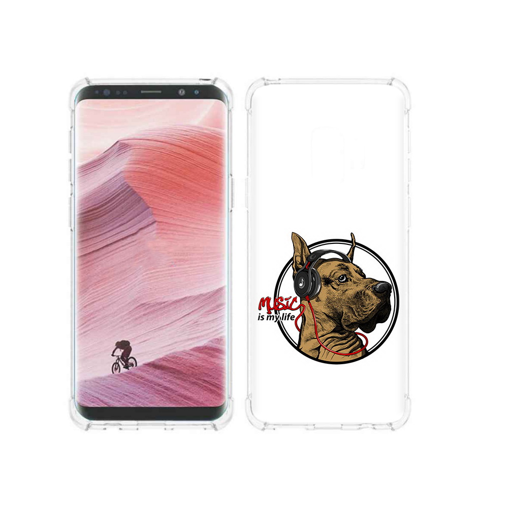

Чехол MyPads Tocco для Samsung Galaxy S9 музыкальная собака (PT101623.567.490), Прозрачный, Tocco
